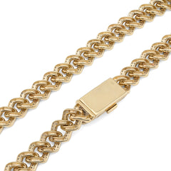 11MM 10k Yellow Gold 6.74CTW Natural Diamond Prong Cuban Chain 63.9gms Necklace