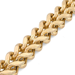 For Mens 8MM Fine 10k Yellow Gold Franco Link Bracelet 33.1grams 9 Inches Armlet