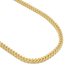 4MM Mens Franco Chain 14.3gms Necklace 1/10th 10k Gold Bonded 925 Silver 22 Inch