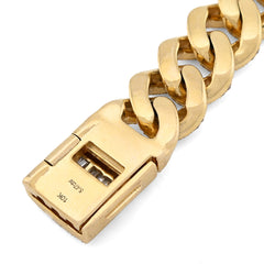 10MM 10k Yellow Gold 41.4g 5.47CTW Natural Round/Baguette Diamond Cuban Bracelet