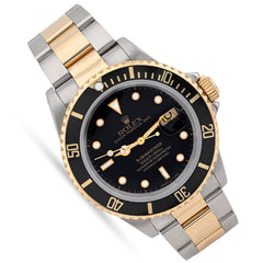 Original Mens Rolex Submariner 40MM Two Tone SS/18k Gold Black Dial Oyster Watch