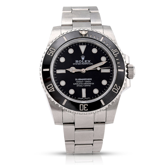 Rolex Submariner 40MM Black Face No Date Men Watch 124060 All Original