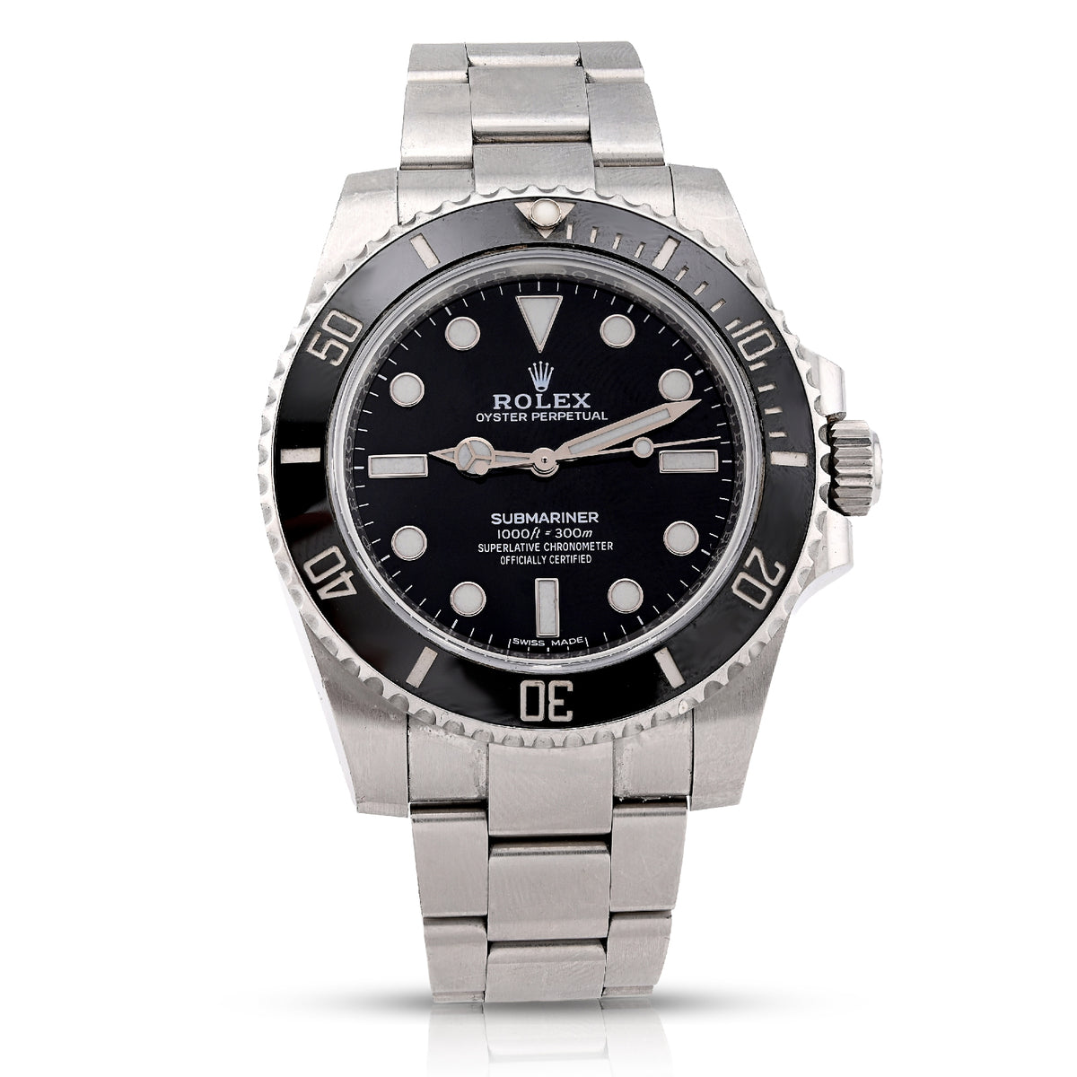 Rolex Submariner 40MM Black Face No Date Men Watch 124060 All Original