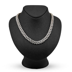 11MM 10k Yellow Gold 6.74CTW Natural Diamond Prong Cuban Chain 63.9gms Necklace
