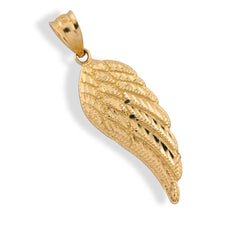 10k Yellow Gold Womens Angel Wing Angel Pendant 1g Charm