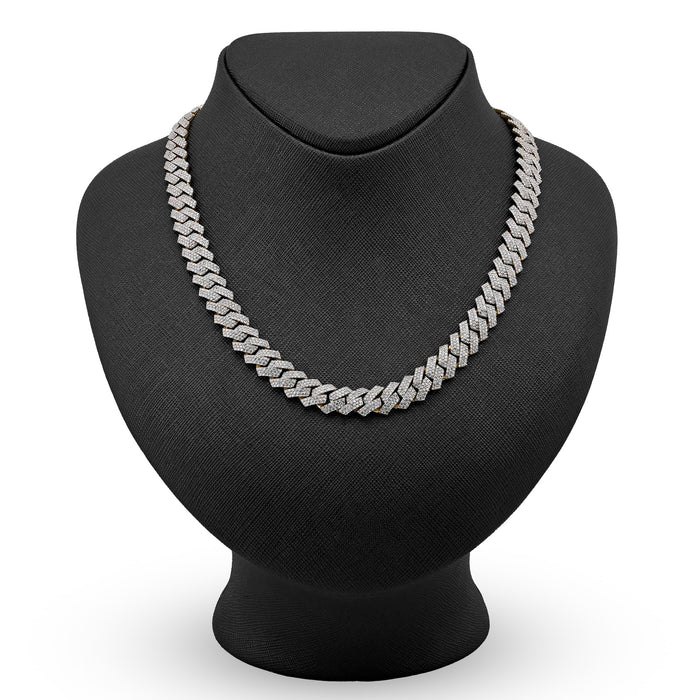 10MM 10k Yellow Gold 24In 10CTW Natural Diamond Cuban Chain Mens 86.1g Necklace