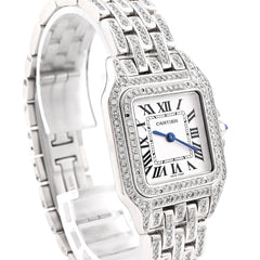 Cartier Panthere 28MM WSPN0015 9CT Natural Diamond Bussdown Roman Numeral Dial Women Watch