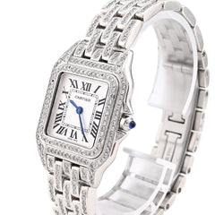 Cartier Panthere 28MM WSPN0015 9CT Natural Diamond Bussdown Roman Numeral Dial Women Watch