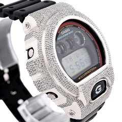 All White 3 CTW Natural Diamonds Digital G-Shock Casio Watch For Mens