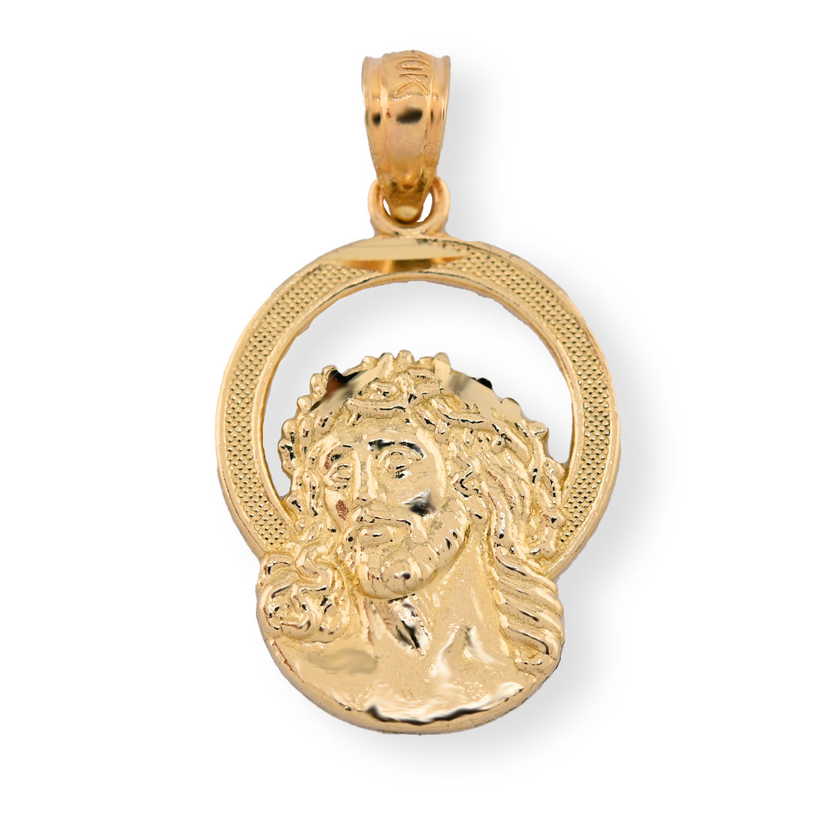 Pure 10k Yellow Gold Womens Jesus Pendant Religious 0.9g Charm