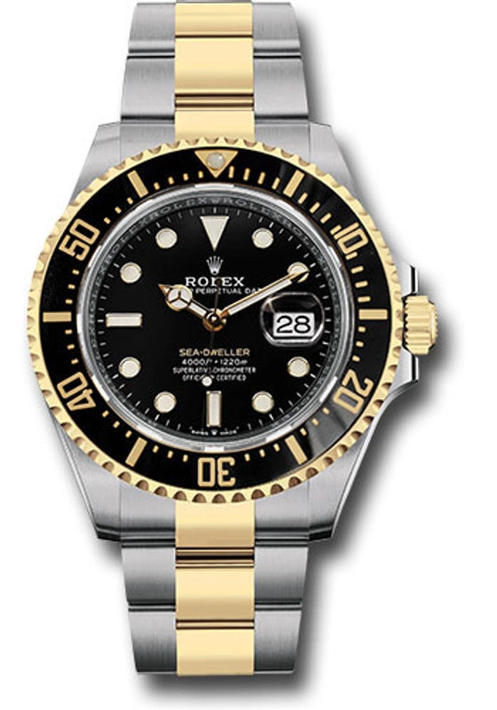 Rolex Sea-Dweller 43 Black Dial on 2 Tone Oyster Bracelet Ref. 126603 Card 2020