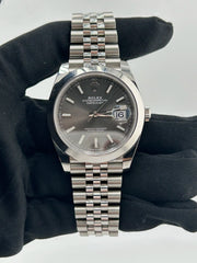 Rolex Datejust 41 Dark Rhodium Dial on Jubilee Ref. 126300 Card 2019