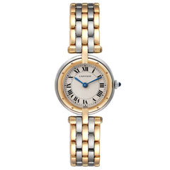 Cartier Panthere Vendome 26mm 2T 18k Yellow Gold & Stainless Steel Silver Dial Watch 66920