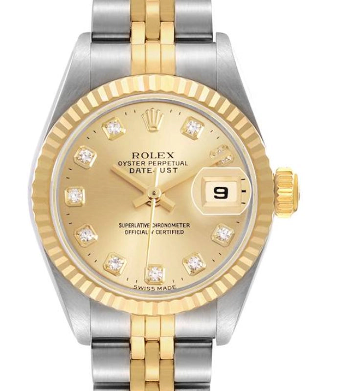 Rolex Datejust Lady Champagne Diamond Dial on Jubilee Ref. 69173 Papers 1999
