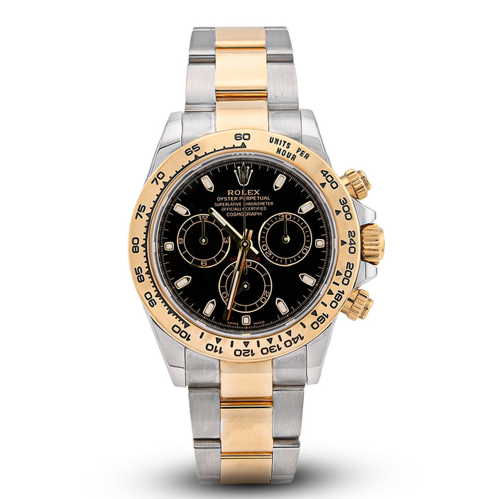 Rolex Cosmograph Daytona 40MM 2 Tone Oystersteel & 18K Gold Box/Card 116503 Men Watch