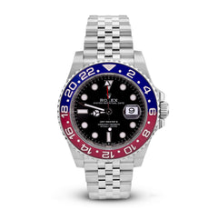 Mens 40MM Rolex GMT-Master II PEPSI Oyster Steel Jubilee Band Watch