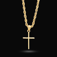 10k Yellow Gold Unisex Adults Cross Pendant Religious 0.6g Charm