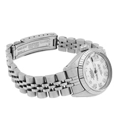 Rolex Datejust 26MM All Steel MOP Diamond Dial Fluted Bezel Jubilee Band Womens Watch