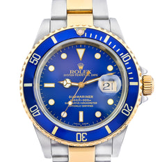 All Factory 40MM Rolex Submariner SS/18k Gold Oyster Band Bluesy Diver Men Watch