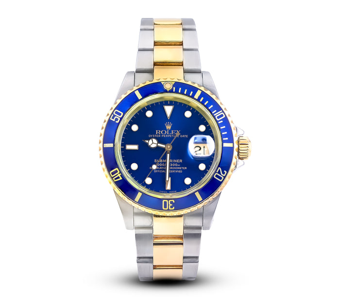 All Factory 40MM Rolex Submariner SS/18k Gold Oyster Band Bluesy Diver Men Watch