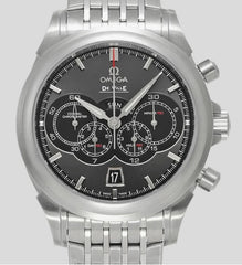 Omega De Ville Co-Axial Grey Dial on Stainless Steel Bracelet Ref. 422.10.41.52.06.001 Complete Open Date
