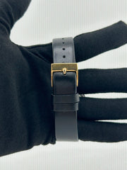 Rolex Datejust 36 Champagne Stick Dial on Generic Black Leather Strap Ref. 16233 Service Card 2018