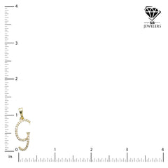 10k Yellow Gold Initial G Pendant 0.12 CTW Natural Diamond 0.85g Alphabet Charm