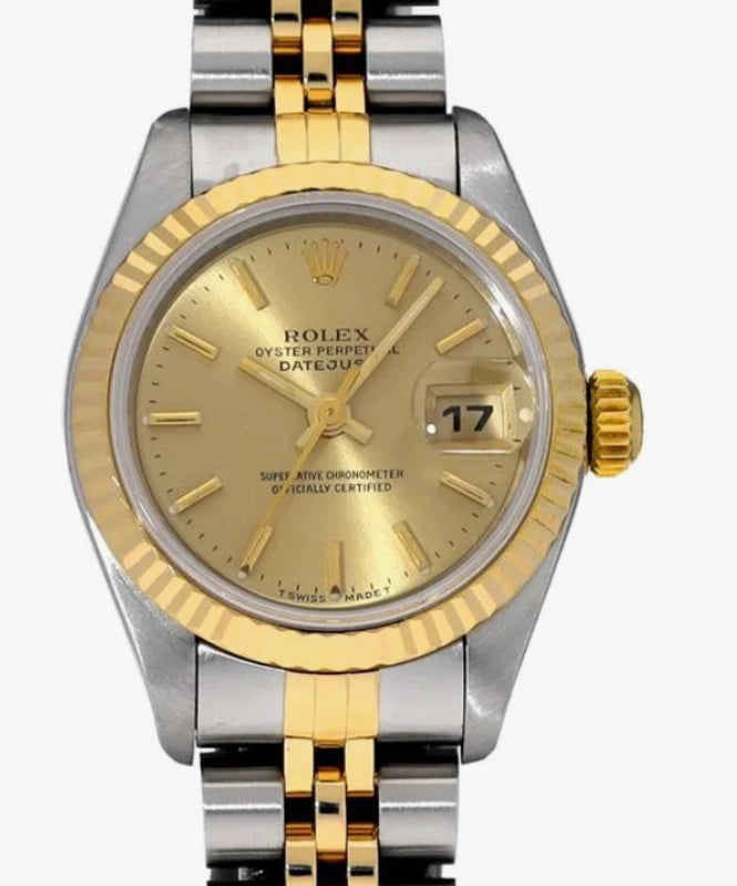 Rolex Datejust Lady Champagne Stick Dial on Jubilee Ref. 69173 1988