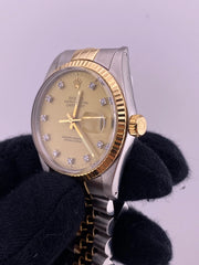 Rolex Datejust 36 Champagne Diamond Dial on Jubilee Ref. 16013