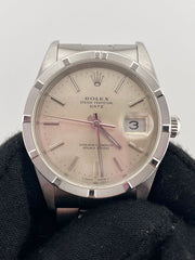 Rolex Oyster Perpetual Date Silver Stick Dial on Oyster Bracelet Ref. 15210 1991