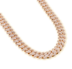 12MM 10k Yellow Gold 25CTW Natural Diamond 180gms Cuban Mens Chain 24In Necklace