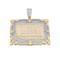 10k Yellow Gold 0.8CTW Natural Diamond Last Supper Apostles Pendant 14.7g Charm