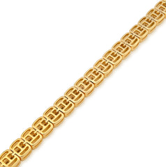 5MM 10k Yellow Gold 16.8gms 3.71CTW Pure Round/Baguette Diamond Tennis Bracelet