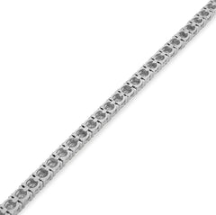 3MM 14k White Gold 9.7gm 5.4CTW Natural Diamond Pointer Tennis Bracelet 7 Inches