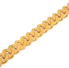 925 Yellow Sterling Silver 3.52CTW Natural Diamond Curb Cuban Link 8.5MM 8" Bracelet 20gms