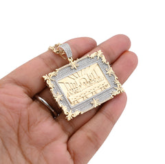 10k Yellow Gold 0.8CTW Natural Diamond Last Supper Apostles Pendant 14.7g Charm