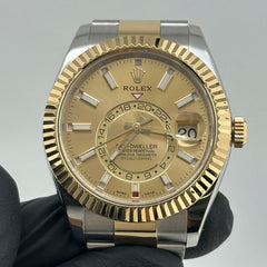 Rolex SkyDweller Champagne Index Dial on Oyster Bracelet Ref. 326933 Card 2019