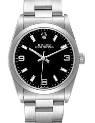 Rolex Oyster Perpetual 31 Black Dial on Stainless Steel Bracelet Ref. 77080 2006