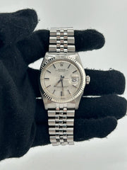Rolex Datejust 36 Silver Stick Dial on Jubilee D Link Bracelet Ref. 1601 1976