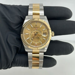 Rolex SkyDweller Champagne Index Dial on Oyster Bracelet Ref. 326933 Card 2019
