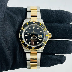 Rolex Submariner Black Dial on Oyster Bracelet Ref. M16613LN Papers 1989