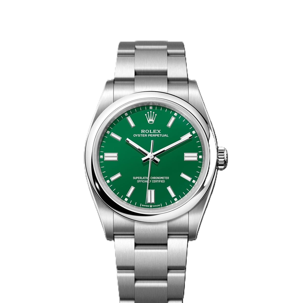 Rolex Oyster Perpetual 36mm Green Dial Oyster Stainless Steel Watch 126000