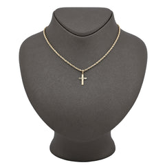 Fine 10k Yellow Gold Cross Pendant Religious 0.5gms Charm For Mens Womens