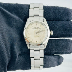 Rolex Oyster Perpetual Precision Albino White Dial Dial on Oyster Rivet Bracelet Ref. 6022 1963