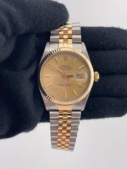 Rolex Datejust Champagne Stick Dial on Jubilee Ref. 16013 1987