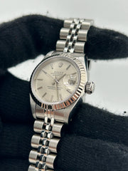 Rolex Datejust Lady Silver Stick Dial on Jubilee Ref. 69174 Papers 1991