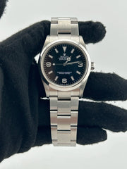 Rolex Explorer I Black Dial on Oyster Steel Bracelet Ref. 114270 Card 2008