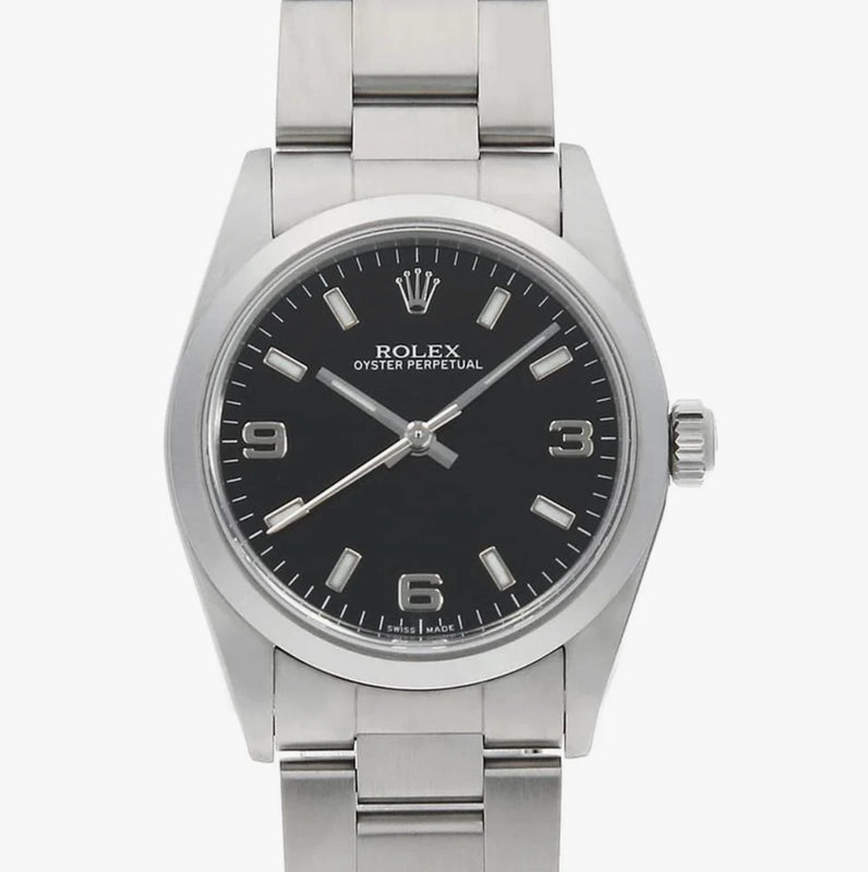 Rolex Oyster Perpetual Blue Dial on Oyster Bracelet Ref. 77080 Papers 1999