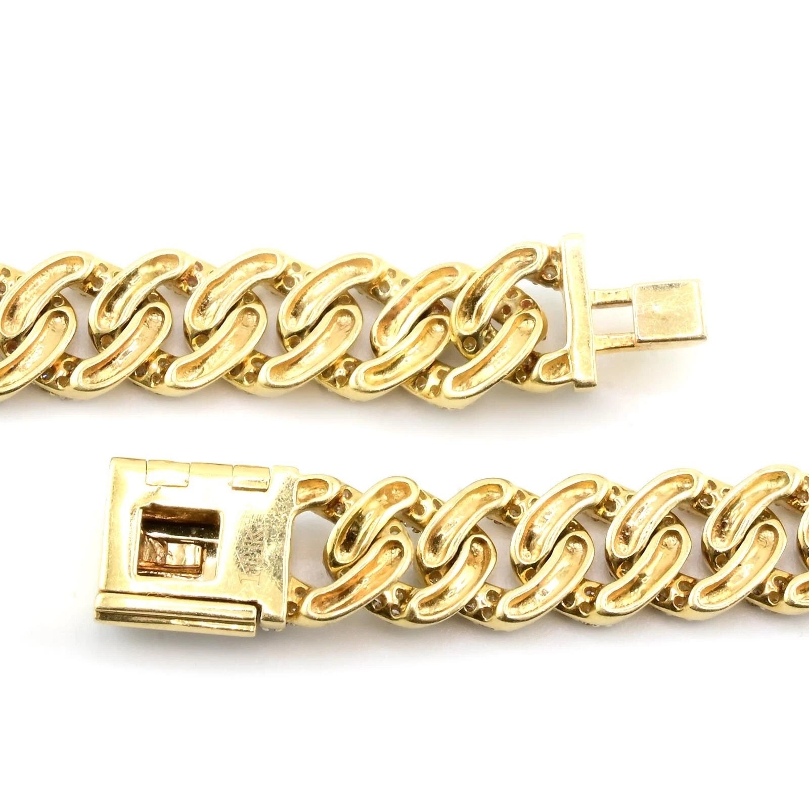 22" 8MM Men 10k Yellow Gold 9.62 CTW Diamond Cuban Necklace 41.87g Hip Hop Chain