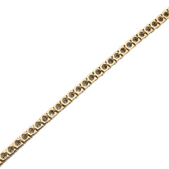 10k Yellow Gold 2CTW Natural Diamond 7Inch Tennis Bracelet  10.3g Unisex Armlet